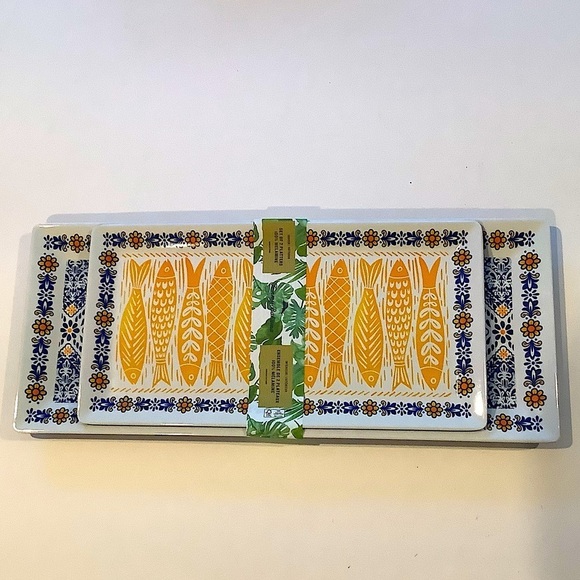 Tommy Bahama Other - Tommy Bahama 2 pc Melamine Sandwich Drink Dessert Trays New